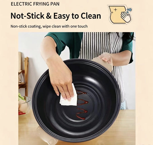 Multi‑Function Electric Frying Pan,Non‑Stick Coating,UK G‑Type Plug 230V 50Hz For Ghana Household