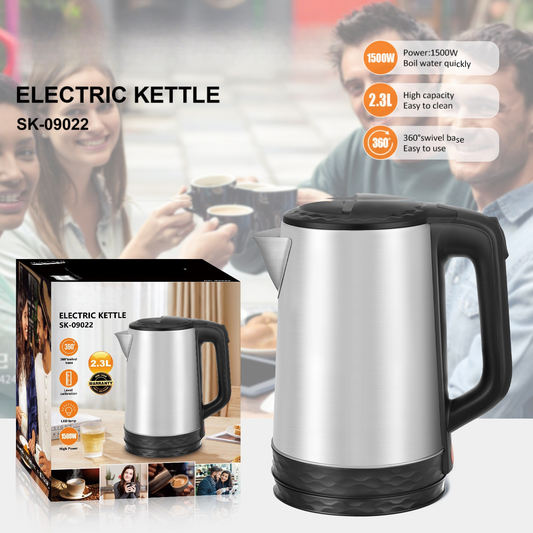 Stainless Steel Electric Kettle, Fast Boiling Water Heater UK Plug 230V For Ghana Home Kitchen