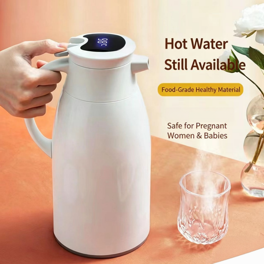 Digital Display Vacuum Insulated Kettle, Large‑Capacity Thermal Water Flask For Ghana Home Kitchen